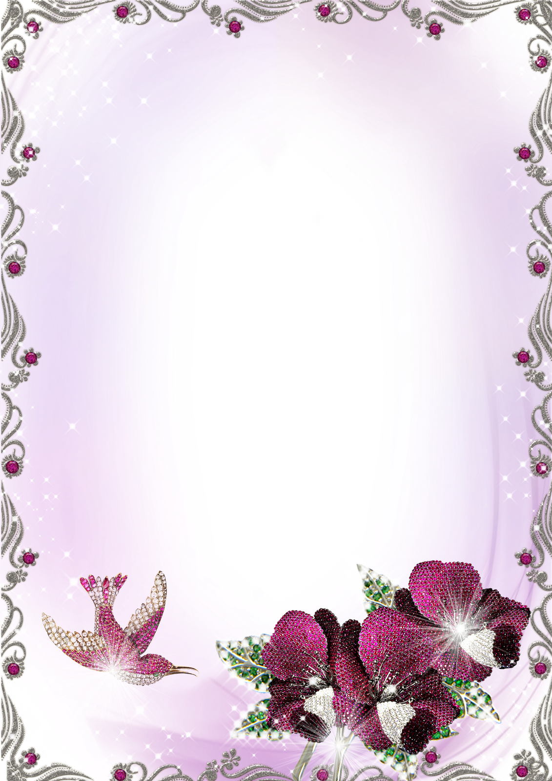 Purple Border Frame Clipart PNG Image