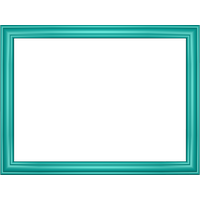 Teal Border Frame Transparent Image PNG Image