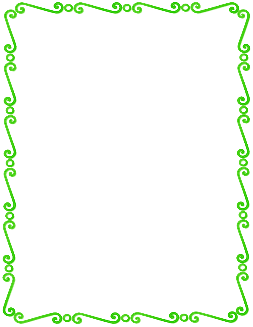 Lime Border Frame PNG Image