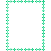 Teal Border Frame Transparent Background PNG Image