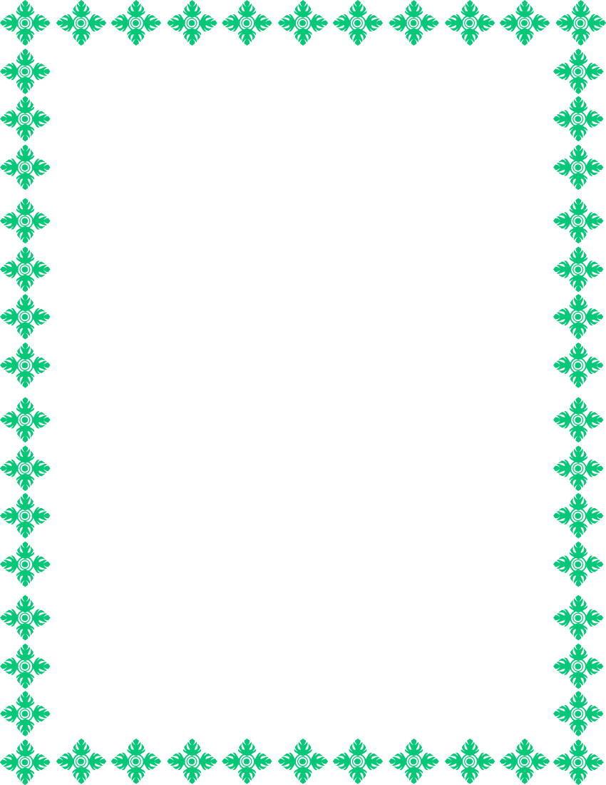 Teal Border Frame Transparent Background PNG Image