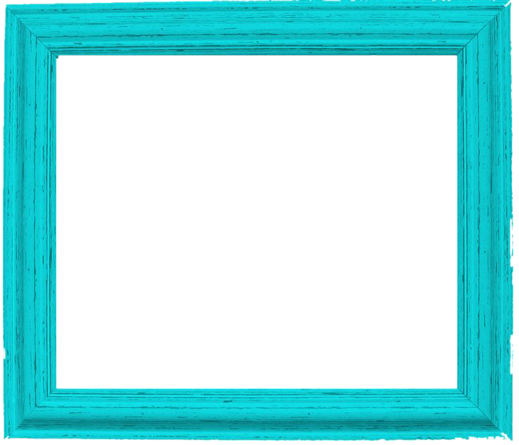 Teal Border Frame PNG Image