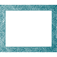 Teal Border Frame Free Download PNG Image