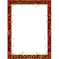 Red Flower Frame Image PNG Image