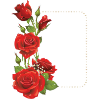 Red Flower Frame File PNG Image