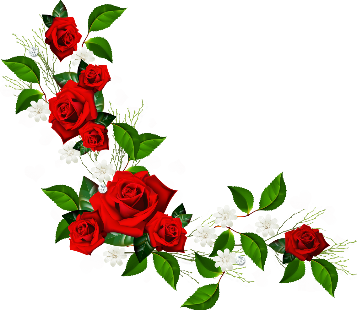 Red Flower Frame PNG Image