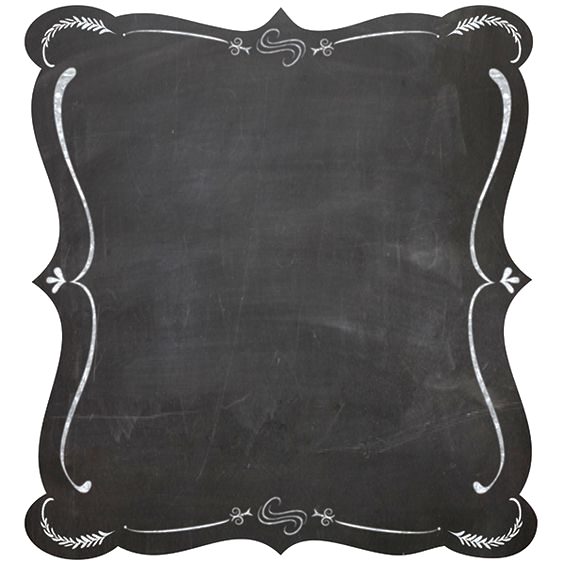 Picture Blackboard Frame Chalk Black Border PNG Image