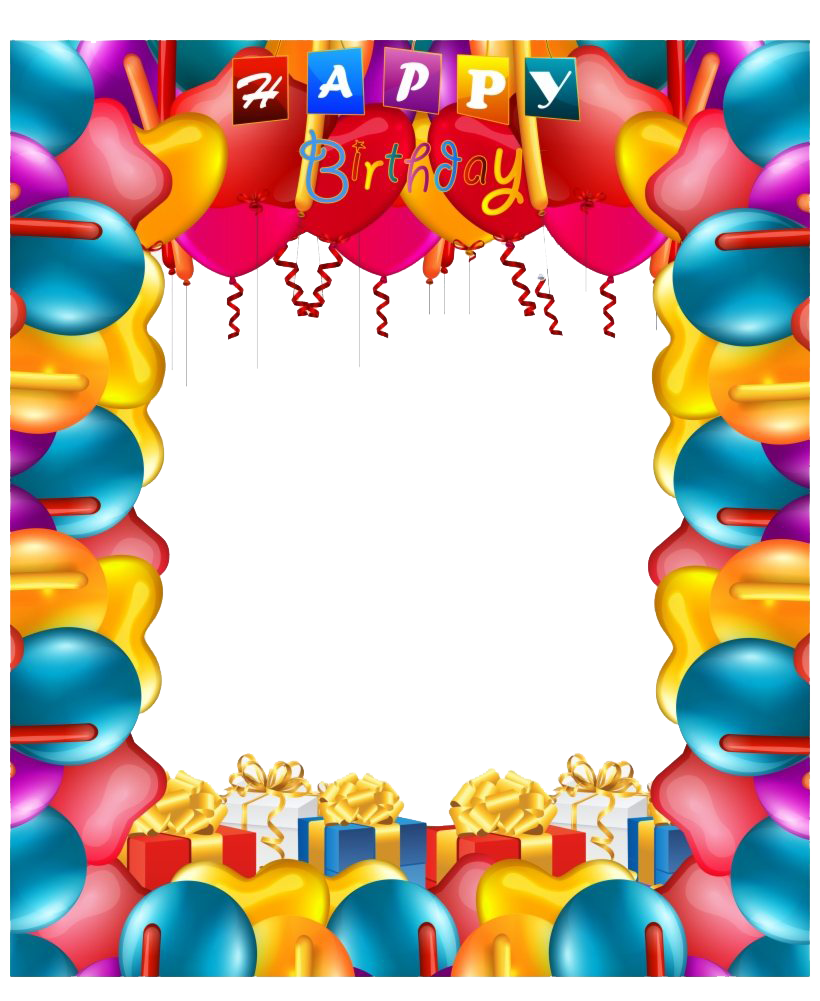 Frame Birthday Balloons HD Image Free PNG Image