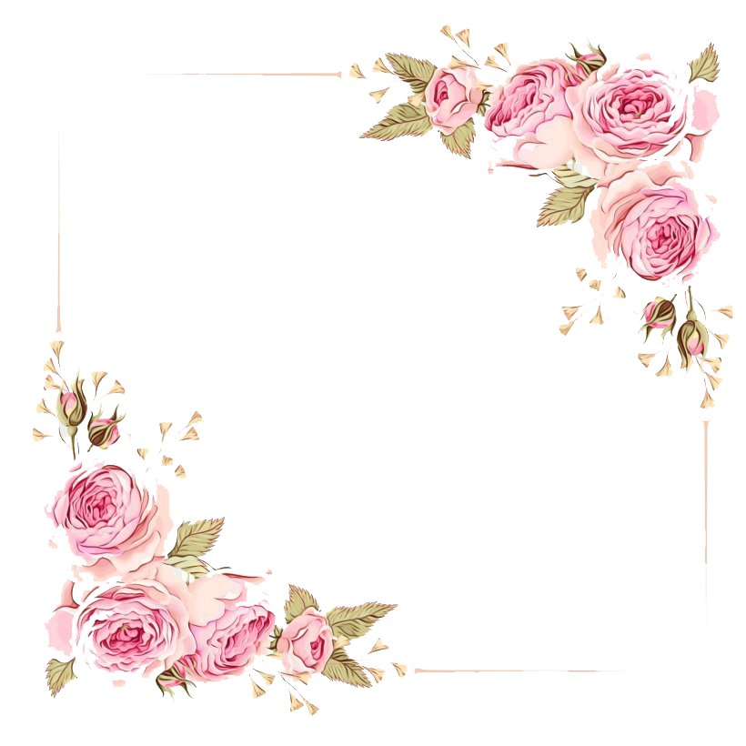 Watercolor Floral Frame Flower Images PNG Image