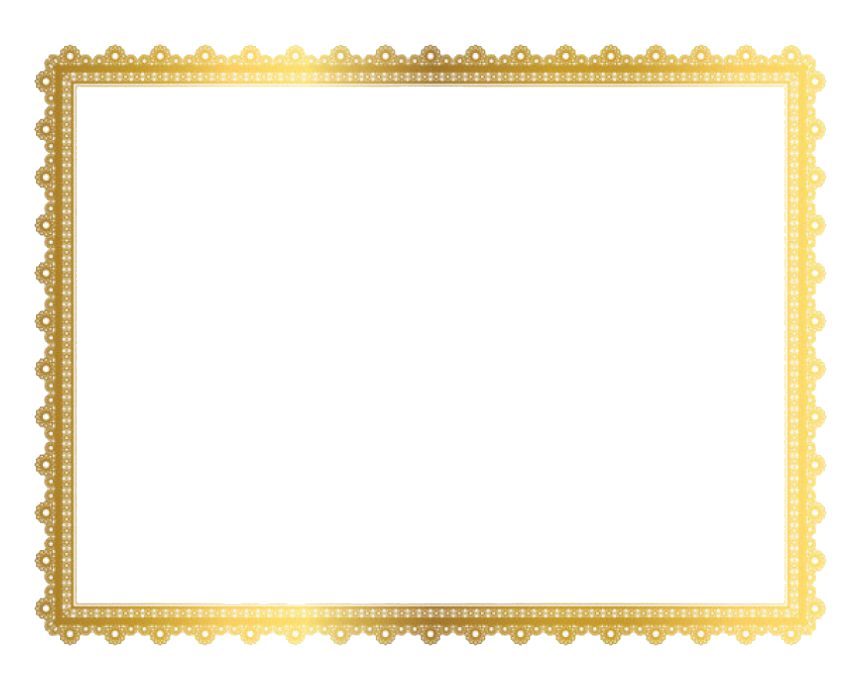 Golden Frame Square Border HQ Image Free PNG Image