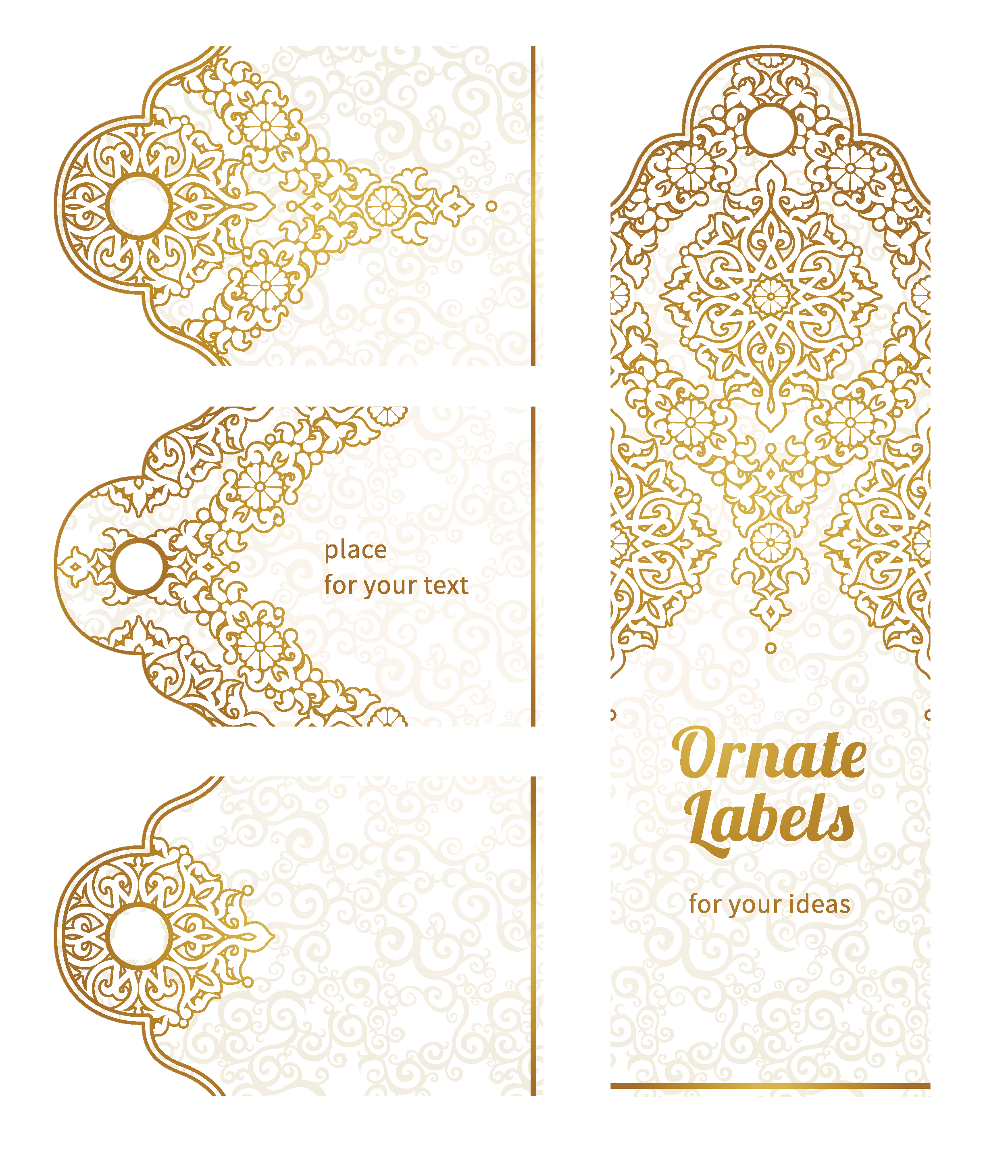 Golden Flower Motif Pattern Paper Drawing PNG Image