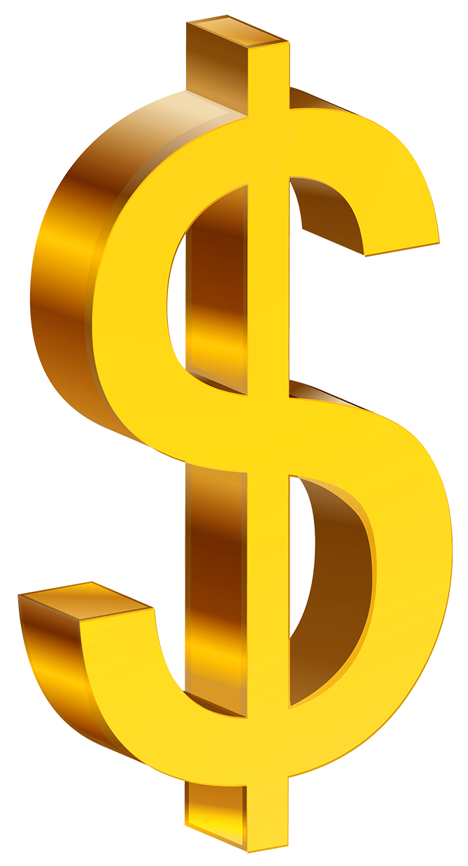 United Gold Dollar Sign States Transparent PNG Image