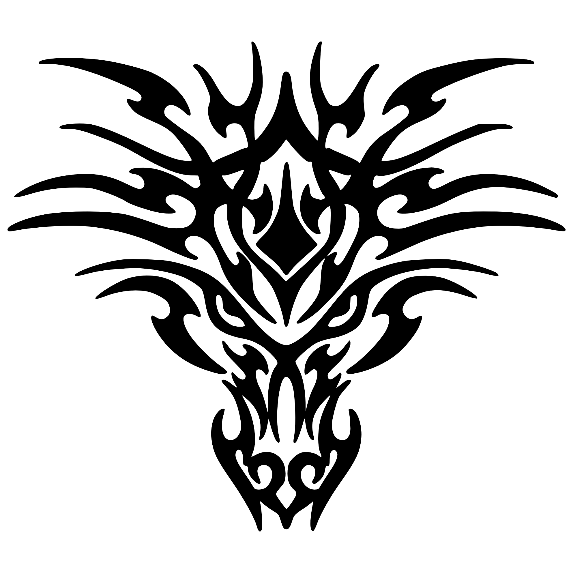 Black Tattoo Dragon Png Images PNG Image