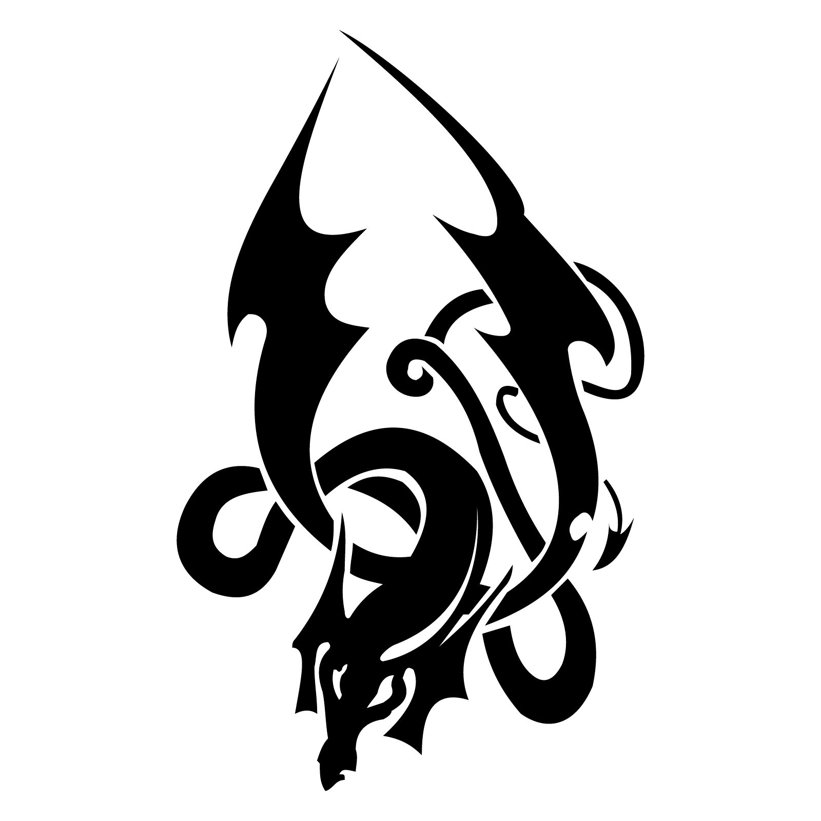 Black Tattoo Dragon Png Images PNG Image