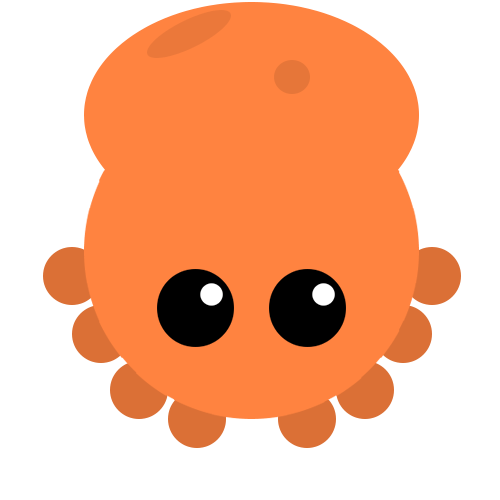 Rum Agario Kraken Facial Orange Expression PNG Image