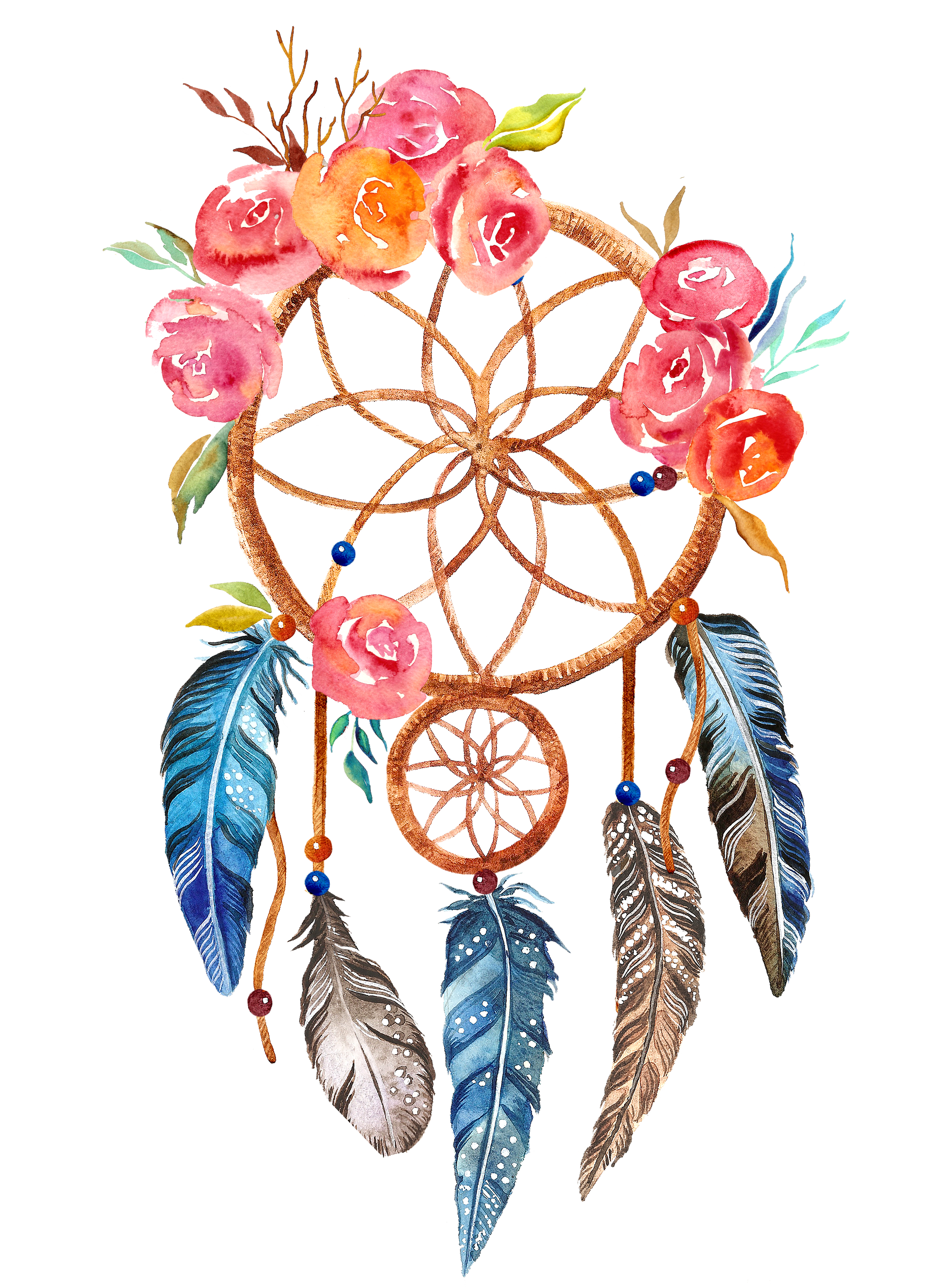 Canvas Dreamcatcher Boho-Chic Printmaking Printing Print PNG Image