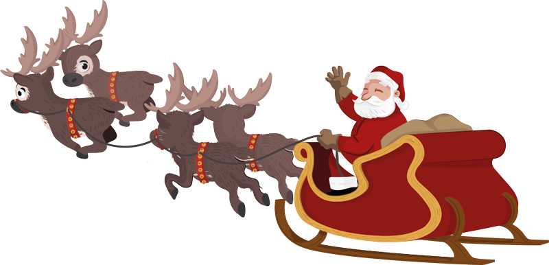 Santa Sleigh HQ Image Free PNG PNG Image