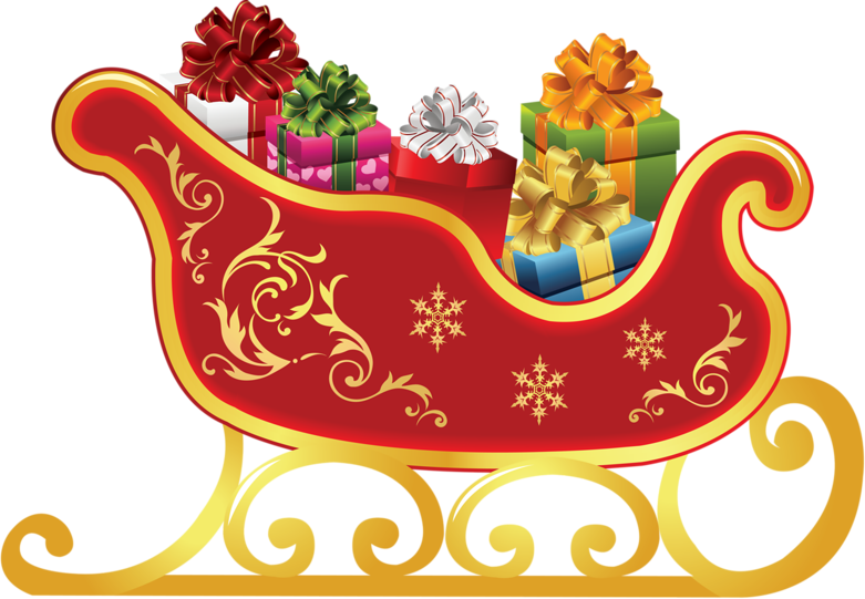 Santa Sleigh Free Transparent Image HQ PNG Image