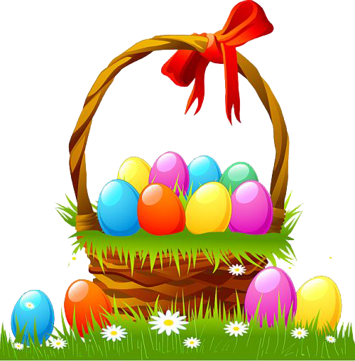 Easter Basket Clipart PNG Image