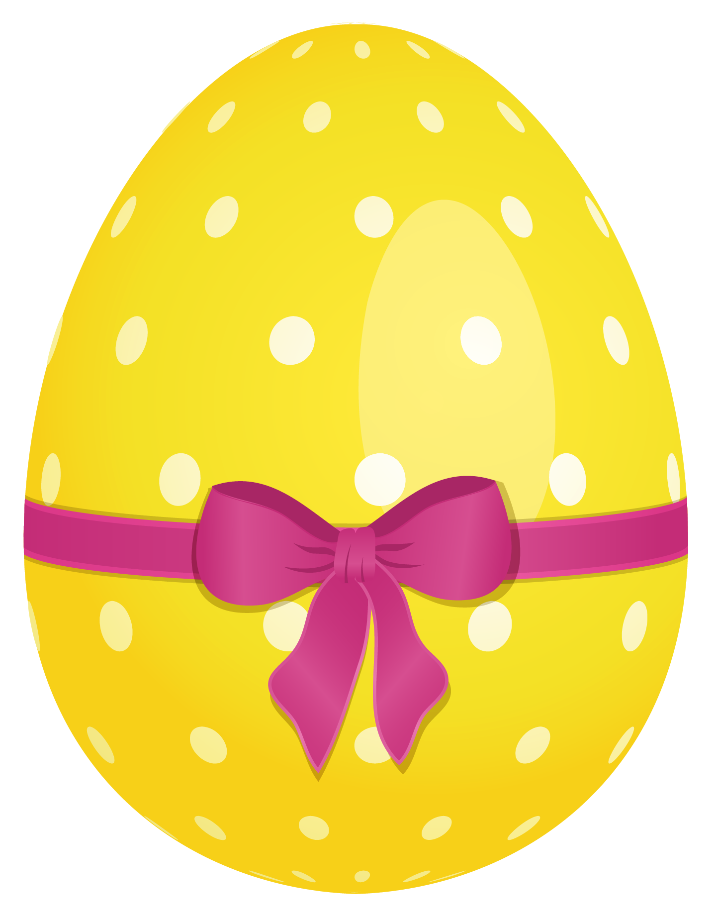 Easter Eggs Dotted Yellow PNG Image