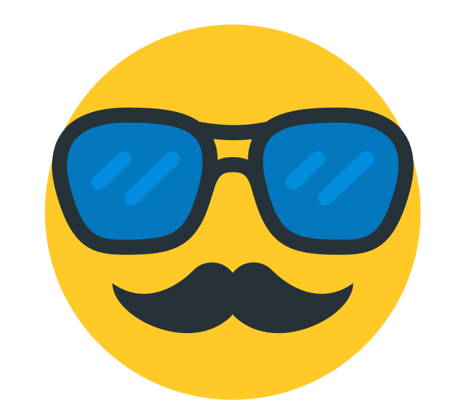 Photos Whatsapp Emoji Hipster Cool PNG Image