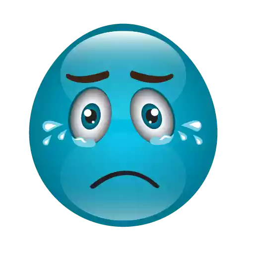 Blue Cute Emoji HD Image Free PNG Image