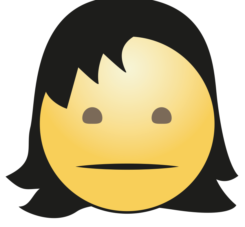 Hair Cute Girl Emoji Download HD PNG Image