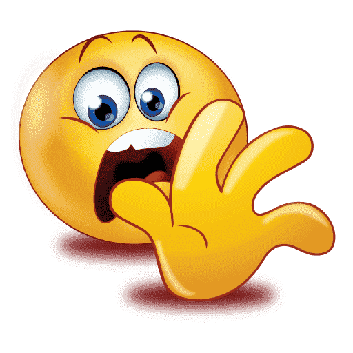 Gradient Scared Emoji Free HQ Image PNG Image