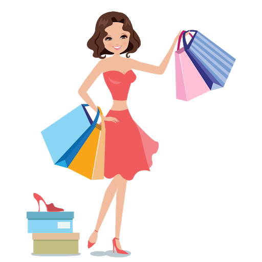 Short Shopping Hair Vector Smiling Girl PNG Image