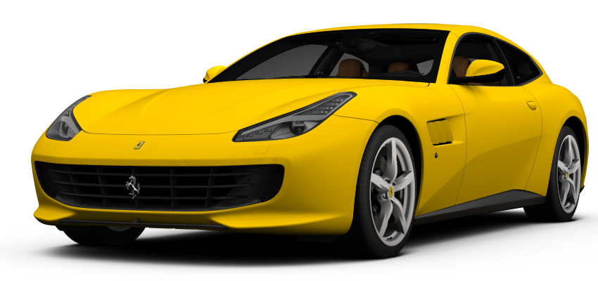 Ferrari Side Yellow View HD Image Free PNG Image