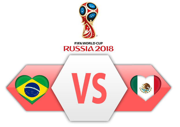 Fifa World Cup 2018 Brazil Vs Mexico PNG Image