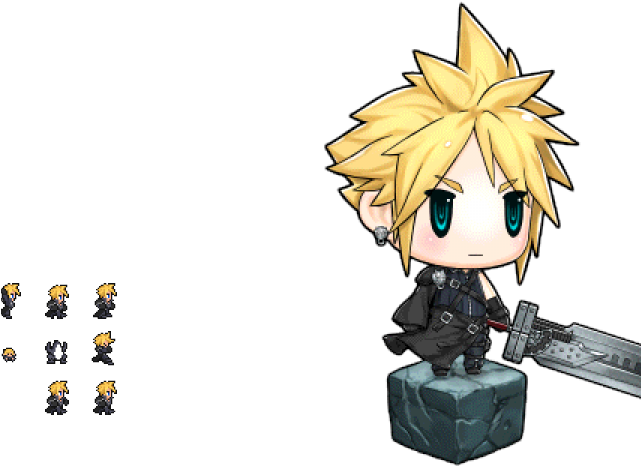 Fantasy Photos Final Cloud Strife PNG Image