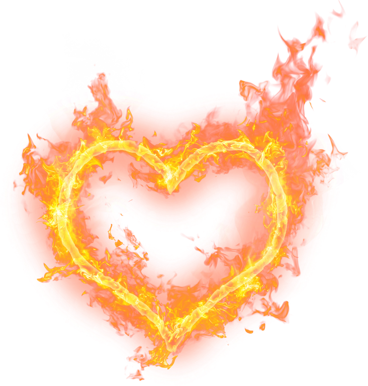 Fire Heart Smoke Free Clipart HD PNG Image