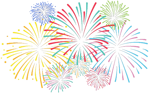 Fireworks Vector Colorful Burst Download HD PNG Image