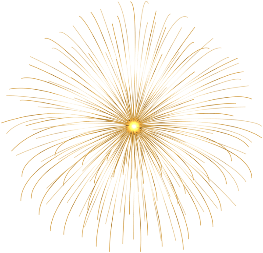 Fireworks Gold Festive Free HD Image PNG Image