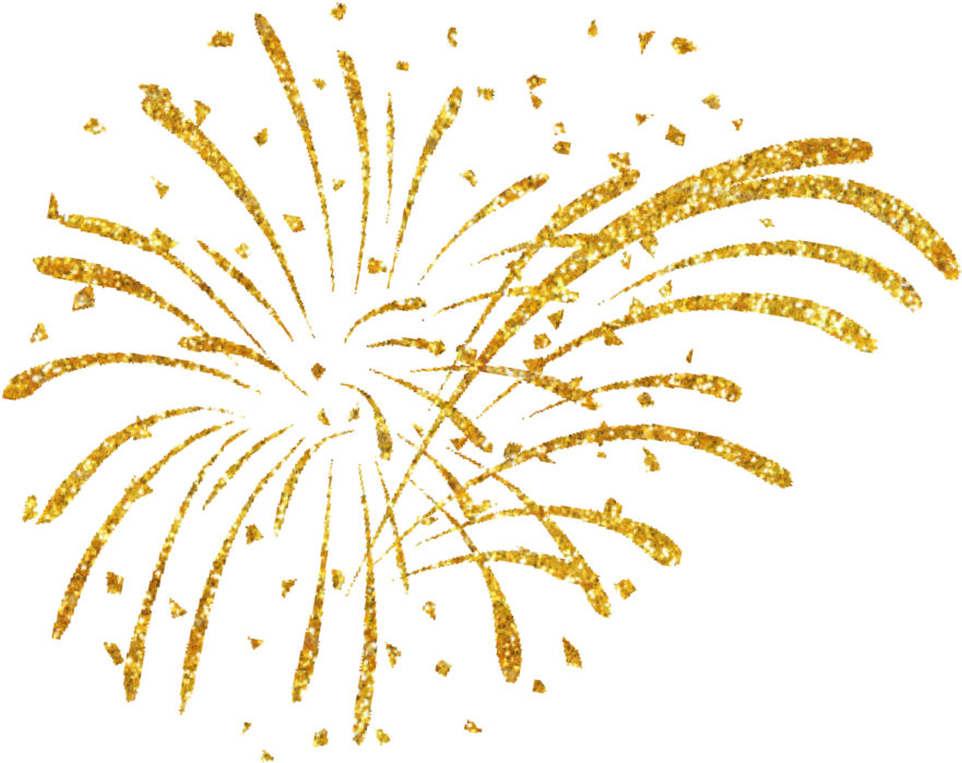 Sparkle Fireworks Gold HD Image Free PNG Image