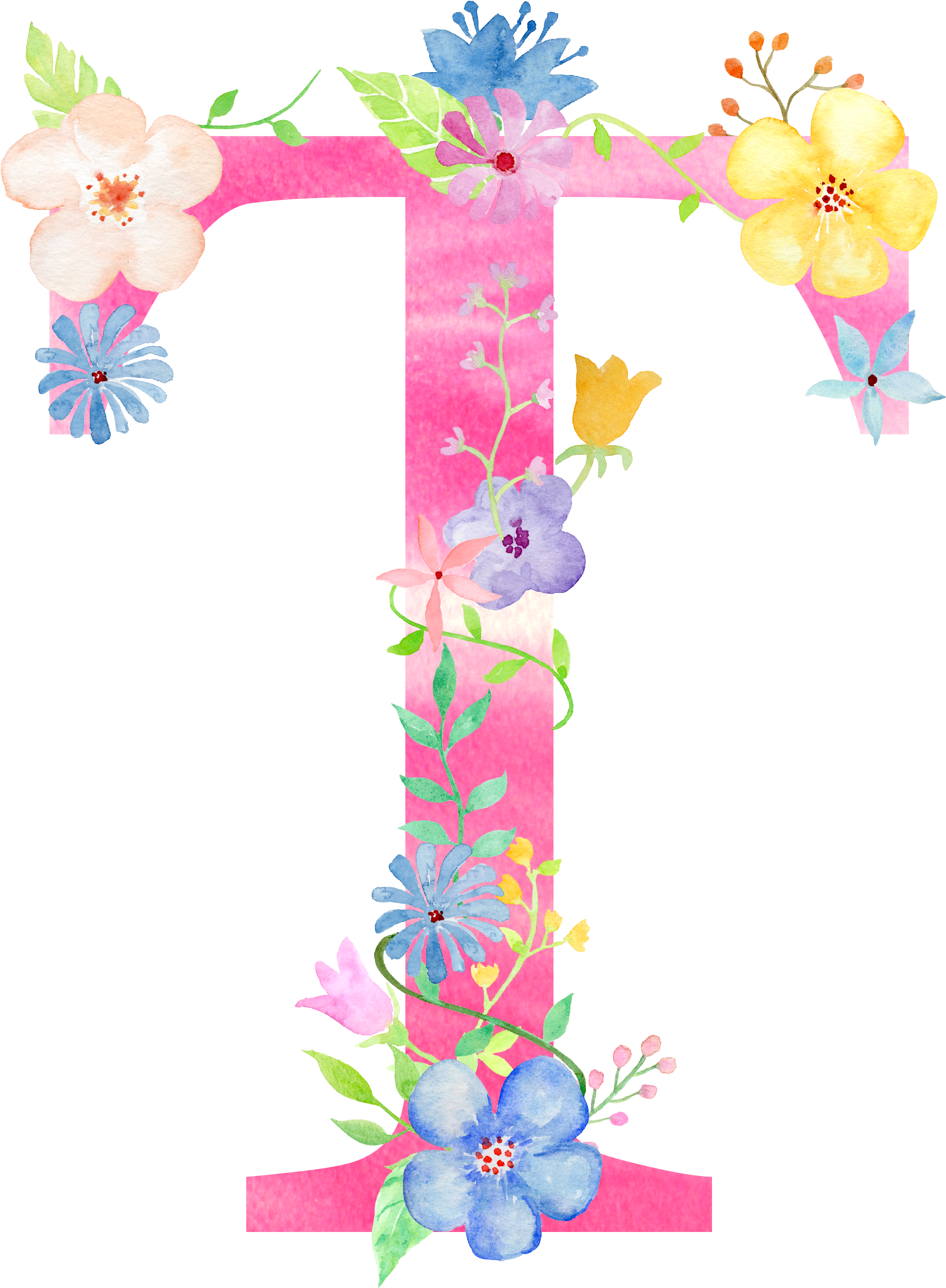 Floral Alphabet Free Download Image PNG Image