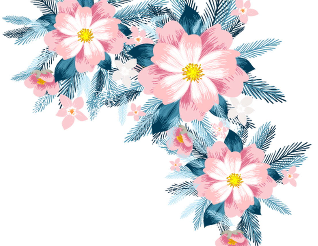 Vector Corner Flower Free HD Image PNG Image