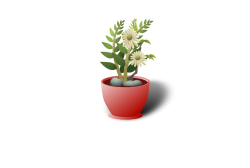 Vector Pot Flower HQ Image Free PNG Image