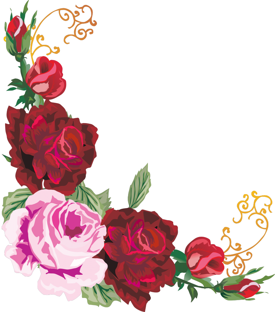 Floral Border Flower Design Free HQ Image PNG Image