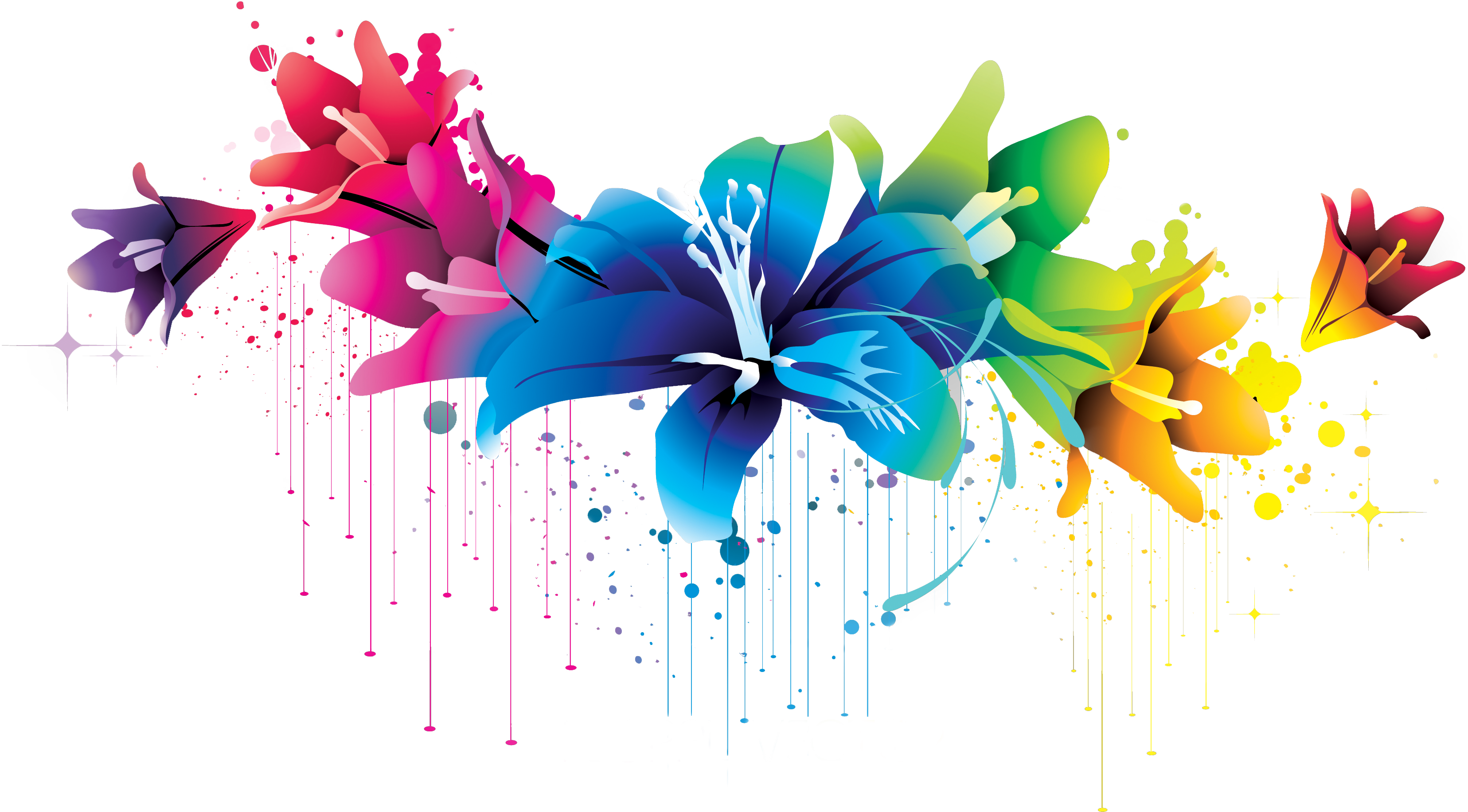 Flower Artwork HD Image Free PNG Image