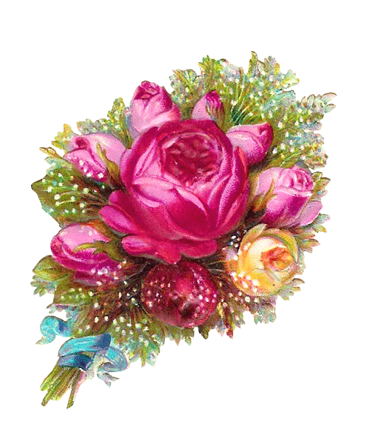 Pink Roses Flowers Bouquet Transparent PNG Image