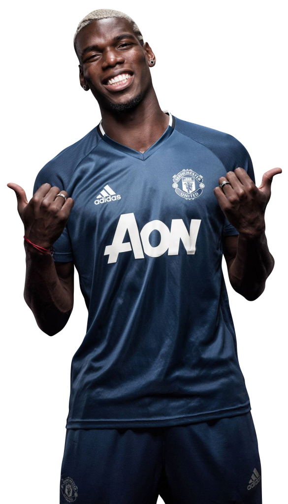 Pogba Blue United Shirt Fc Manchester Juventus PNG Image