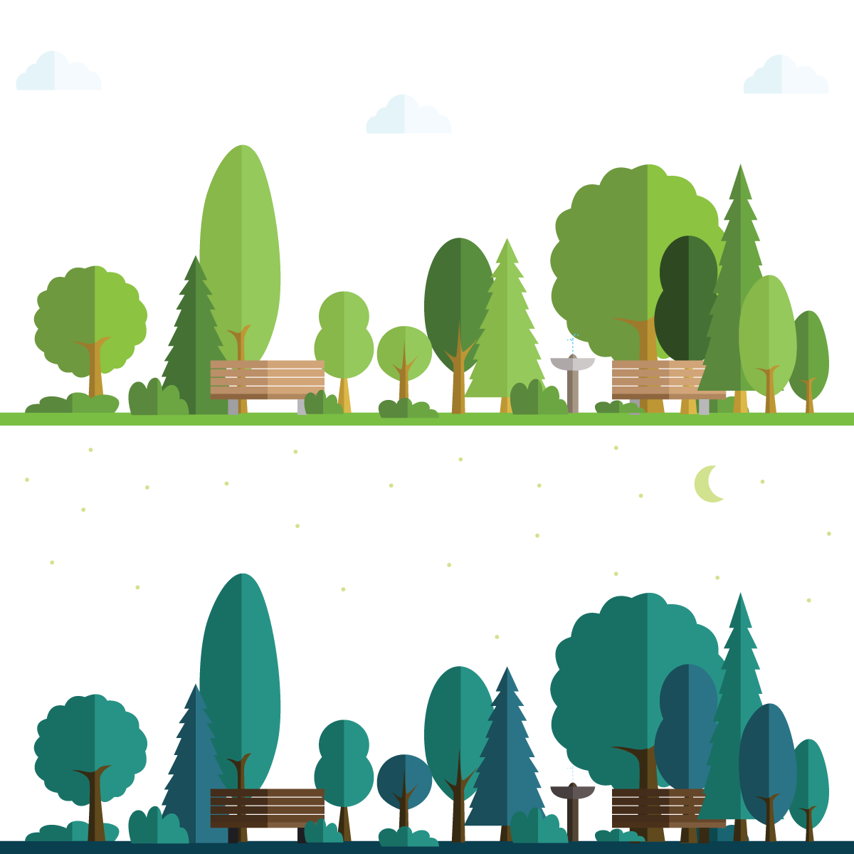 Spina Regional Park Vector Forest Night Verde PNG Image