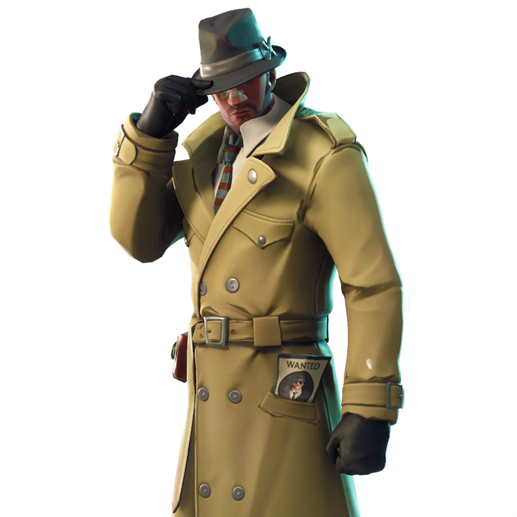 Detective Uniform Royale Figurine Fortnite Battle Military PNG Image