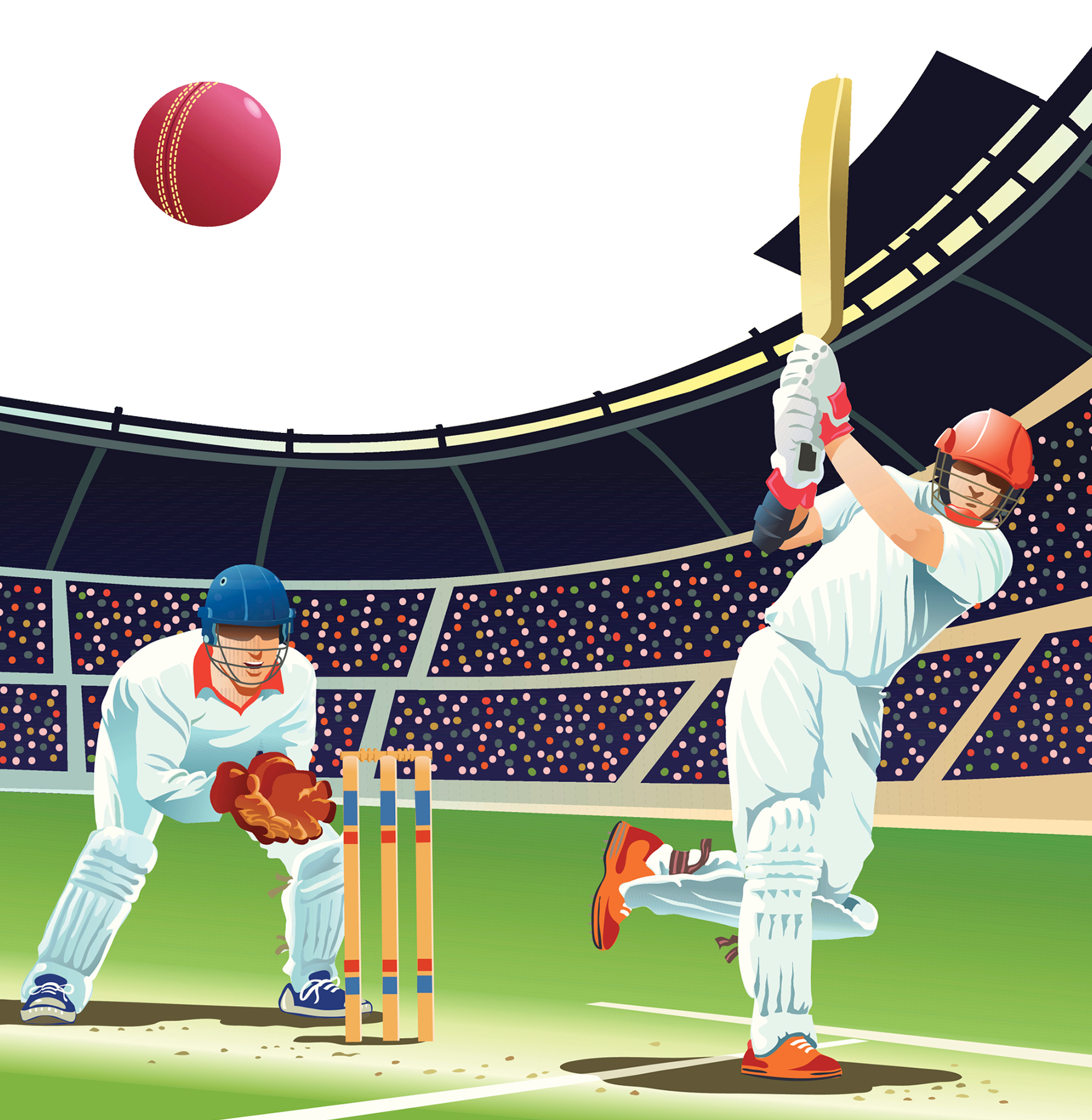 Cricket Venue Play Baseball Sport Batting PNG Image