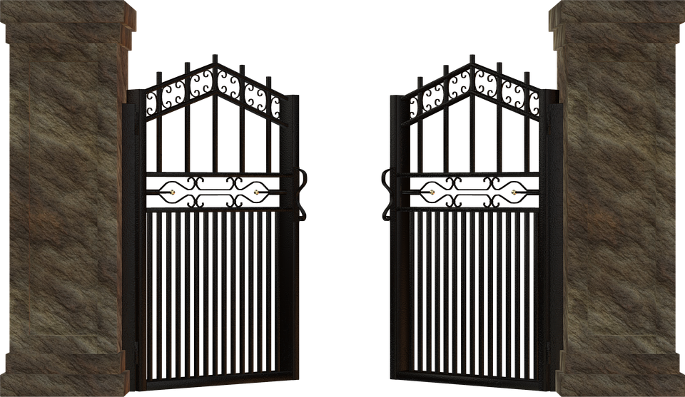 Steel Gate Black Free Clipart HD PNG Image