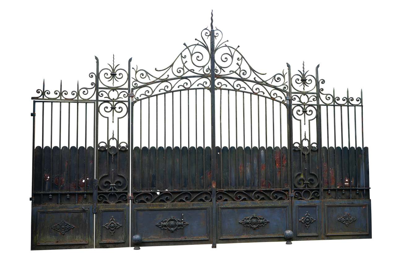 Steel Gate Black HQ Image Free PNG Image