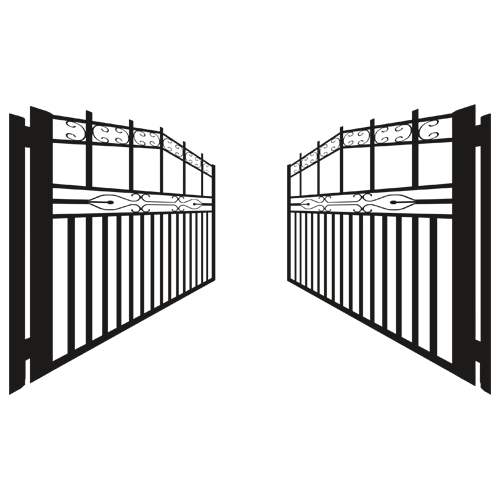 Steel Gate Black Free Transparent Image HQ PNG Image