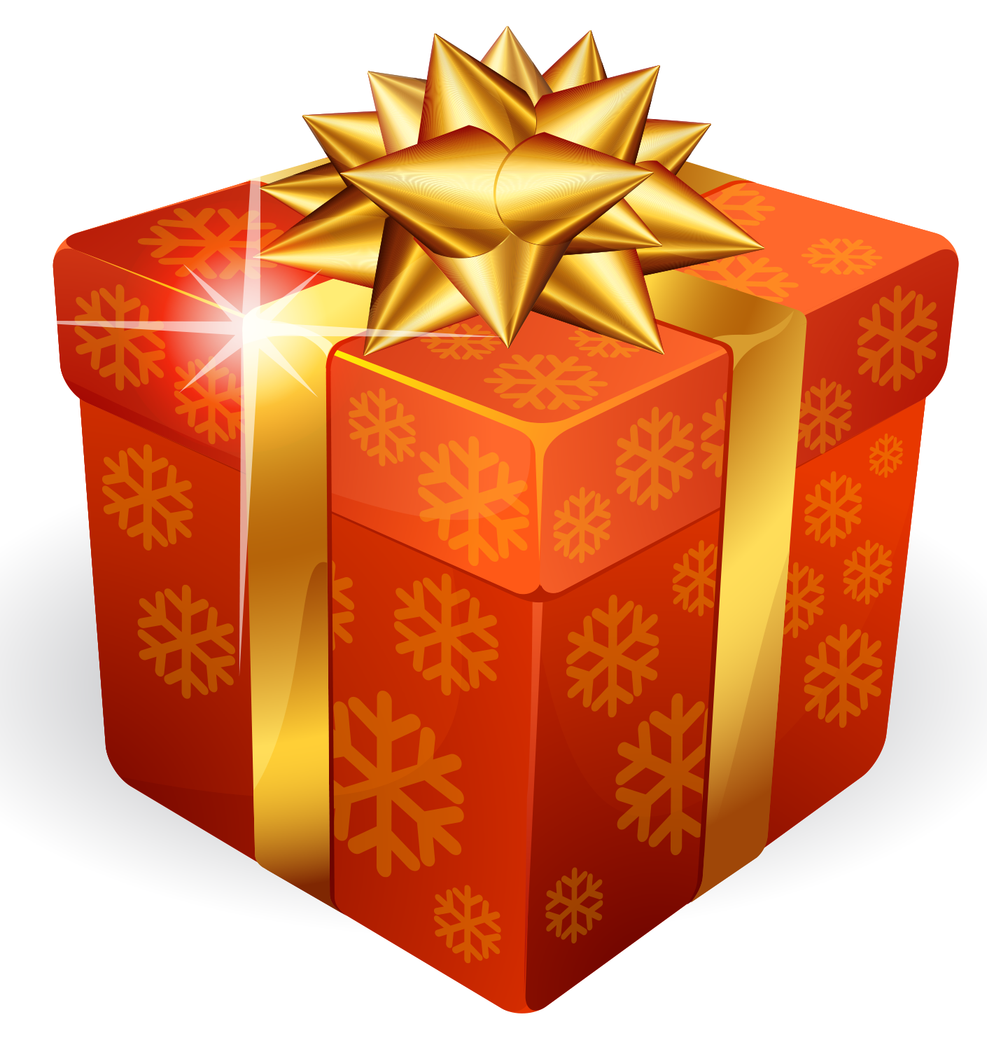 Gold Gift Box PNG Image